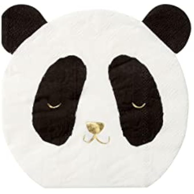 PANDA SMALL NAPKINS PACK OF 16CUTE CHEEKY ANIMAL PARTY PAPER NAPKINS FOR KIDS BIRTHDAY, BABY SHOWER, ANIMAL-THEMED CELEBRATION, FUN TABLE DCOR - Image 1